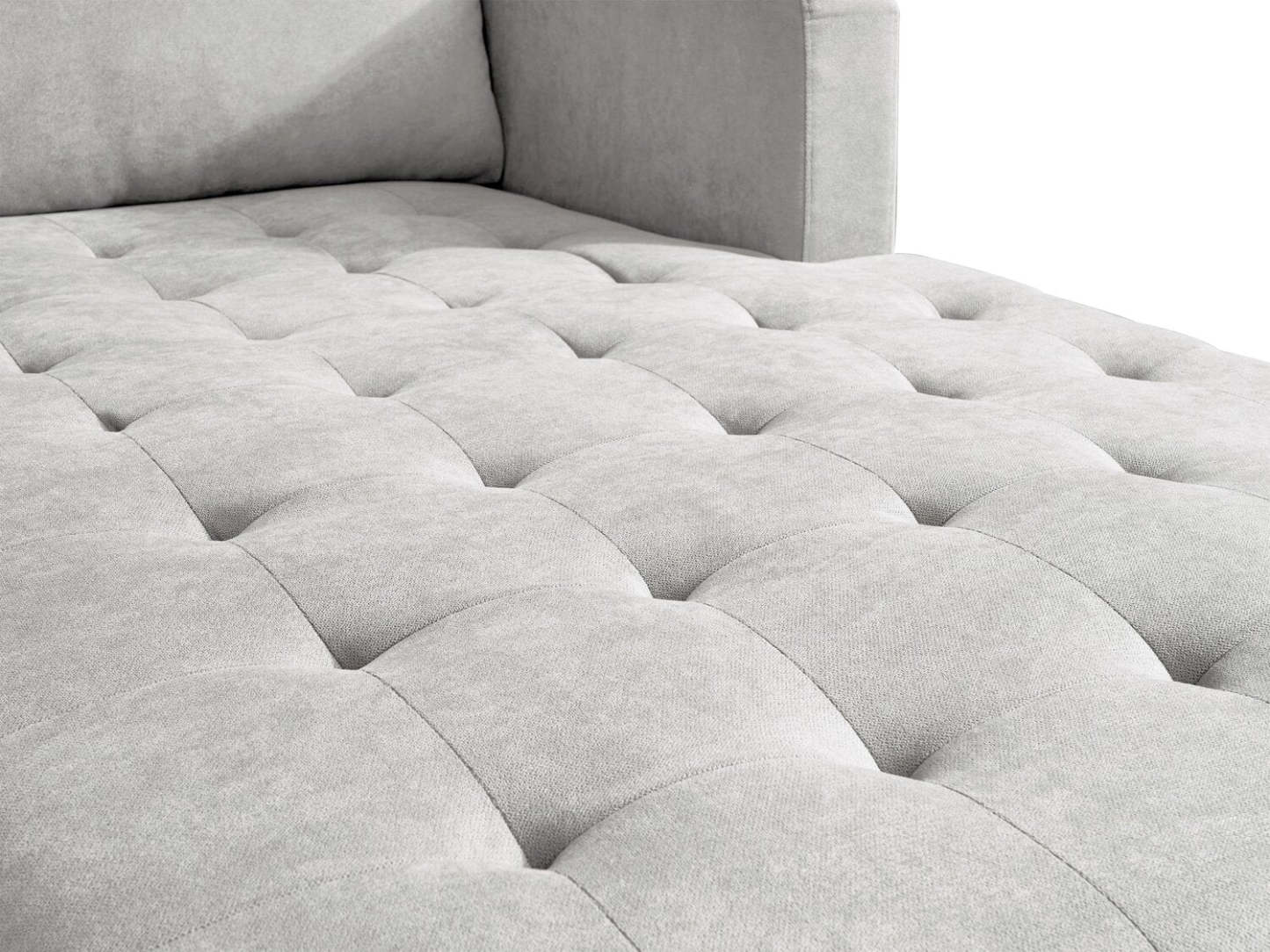 Metro 2-Piece Right-Facing Fabric Sectional with Chaise and Tufted Seat Cushions - Neutral | Canapé sectionnel en tissu Metro 2 pièces à droite avec chaise longue et coussins de siège capitonnés - neutre