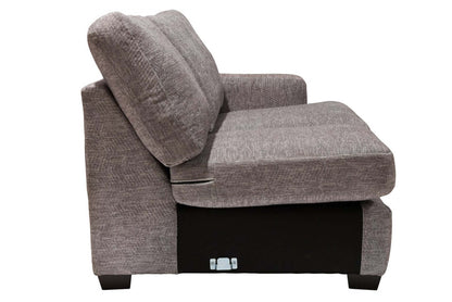 Sofa sectionnel de gauche Luxe 3 pièces fabriqué au Canada en tissu avec coussins amovibles - gris colombe Zaftig
