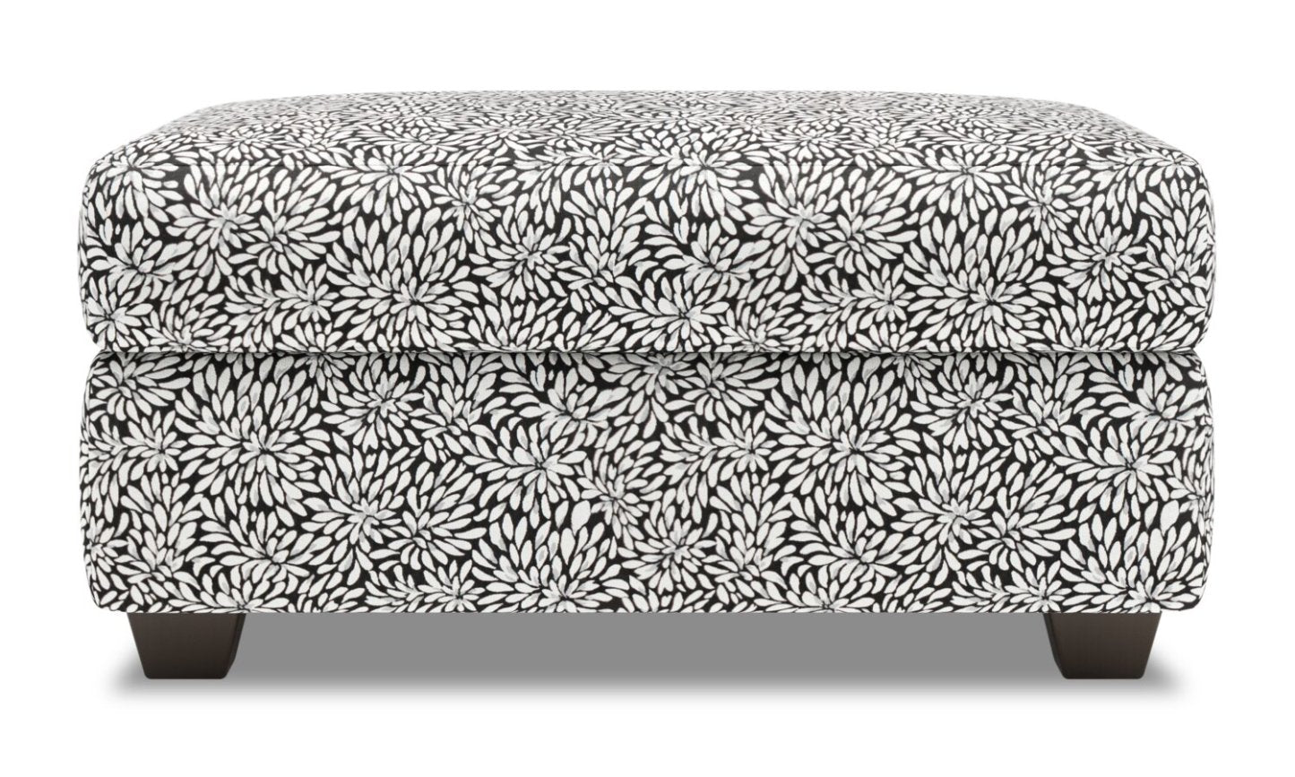 Fabriqué au Canada Pouf de rangement personnalisable The Trunk 39 en tissu - Onyx multicolore | Pouf de rangement The Trunk de Sofa Lab de 39 po fabriqué au Canada en tissu - Onyx multicolore | TRUN1146