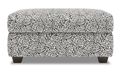Fabriqué au Canada Pouf de rangement personnalisable The Trunk 39 en tissu - Onyx multicolore | Pouf de rangement The Trunk de Sofa Lab de 39 po fabriqué au Canada en tissu - Onyx multicolore | TRUN1146