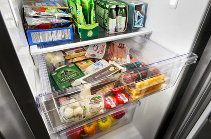 Réfrigérateur Whirlpool de 36 po et de 21 pi³ à compartiments juxtaposés - acier inoxydable résistant aux traces de doigts - WRSC5536RZ | Whirlpool 36 21 Cu. Ft. Side-by-Side Refrigerator - Fingerprint-Resistant Stainless - WRSC5536RZ