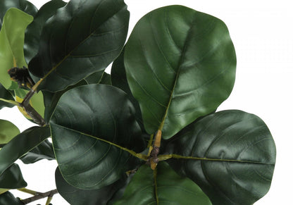 47 Arbre de violon artificiel en 5 pots | Figuier lyre artificielle de 47 po en pot de 5 po