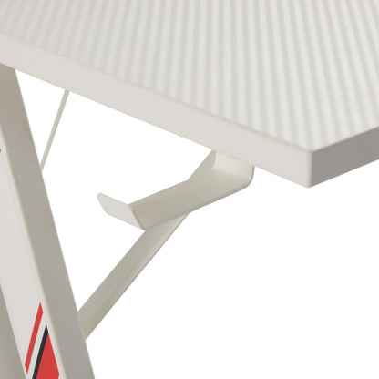 Sparta 48 Gaming Office Desk with Raised Monitor Shelf - White with Black &amp; Red Accents|Bureau de jeu Sparta de 48 po avec tablette surélevée pour moniteur - blanc avec touches de noir et de rouge