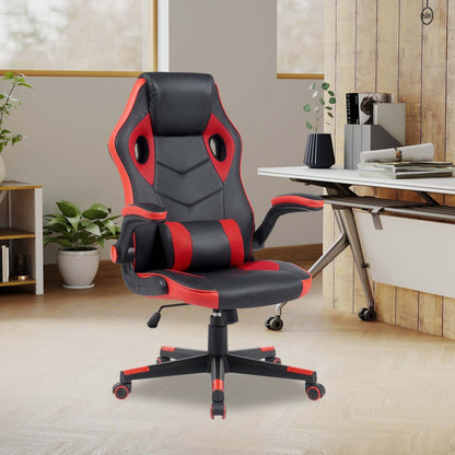 Chaise de jeu ergonomique Phoenix 26.7 avec coussin lombaire - Noir et rouge | Fauteuil de jeu ergonomique Phœnix de 26,7 po avec coussin lombaire - noir et rouge