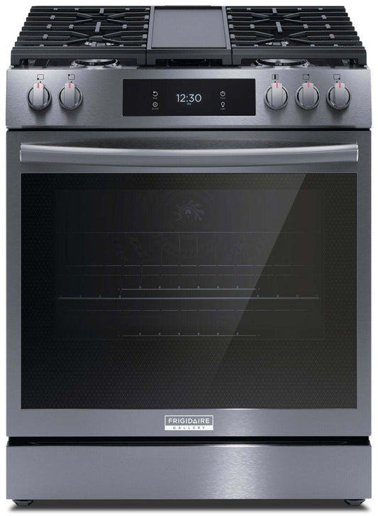 Cuisinière à gaz Frigidaire Gallery de 6 pi³ avec convection totale et friture à air - finition résistante aux taches® noire…