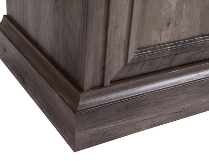 Ollie 60 Electric Fireplace TV Stand with Storage and Cable Management for TVs up to 65- Grey|Meuble pour téléviseur Ollie de 60 po avec foyer électrique, rangement et système de gestion des câbles pour téléviseurs jusqu’à 65 po - gris