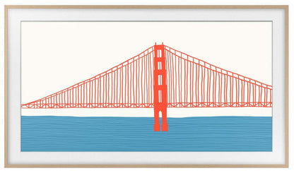 Samsung Customizable Bezel for 50 The Frame TV - Teck moderne | Cadre personnalisable Samsung pour 50 The Frame TV - Teck moderne | SCFA50TK