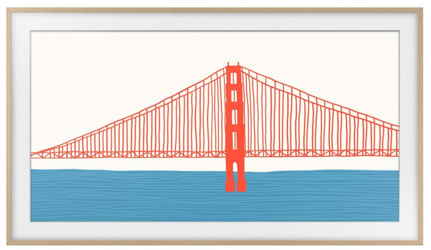 Samsung Customizable Bezel for 55 The Frame TV - Modern Teak | Cadre personnalisable Samsung pour 55 The Frame TV - Teck moderne | SCFA55TK