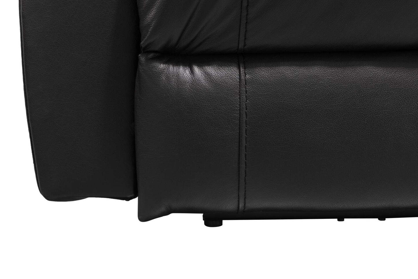 Fauteuil à inclinaison électrique Dawson de 40 po fabriqué au Canada en cuir véritable avec port USB - noir