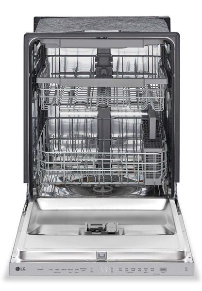 Lave-vaisselle encastré LG à 24 po et 48 dBA avec commandes sur le dessus et QuadWash® - acier inoxydable résistant aux traces - LDPN45… | LG 24 48 dBA Built-In Top-Control Dishwasher with QuadWash® - Smudge Proof Stainless Steel - LDPN45…