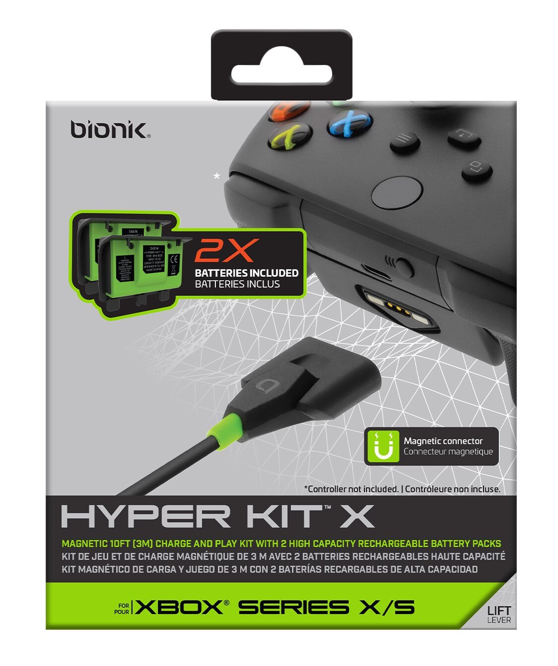 Bionik Hyper Kit X pour X-Box® série X/XS - DG-090792 | Trousse de piles Hyper Kit X de Bionik pour consoles X-Box de séries X et XS - DG-090792 | BNK9079X