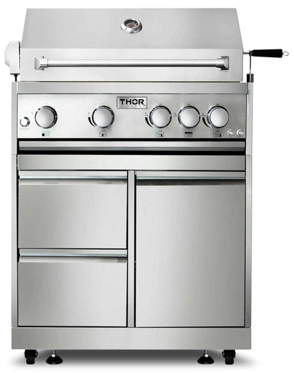 Thor Kitchen 4-Burner Gas BBQ Grill with Rotisserie - MK04SS304  | Barbecue gril à gaz Thor Kitchen à 4 brûleurs avec brûleur de rôtisserie - MK04SS304  | MK04SBBQ