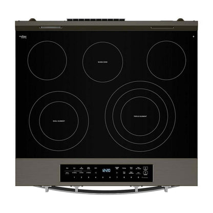 Cuisinière électrique Whirlpool de 5,3 pi3 avec friture à air et revêtement WipeCleanMC - acier inoxydable noir - YWSES7530RV | Whirlpool 5.3 Cu. Ft. Electric Range with Air Fry and WipeClean™ Coating - Black Stainless Steel - YWSES7530RV | YWSES75V