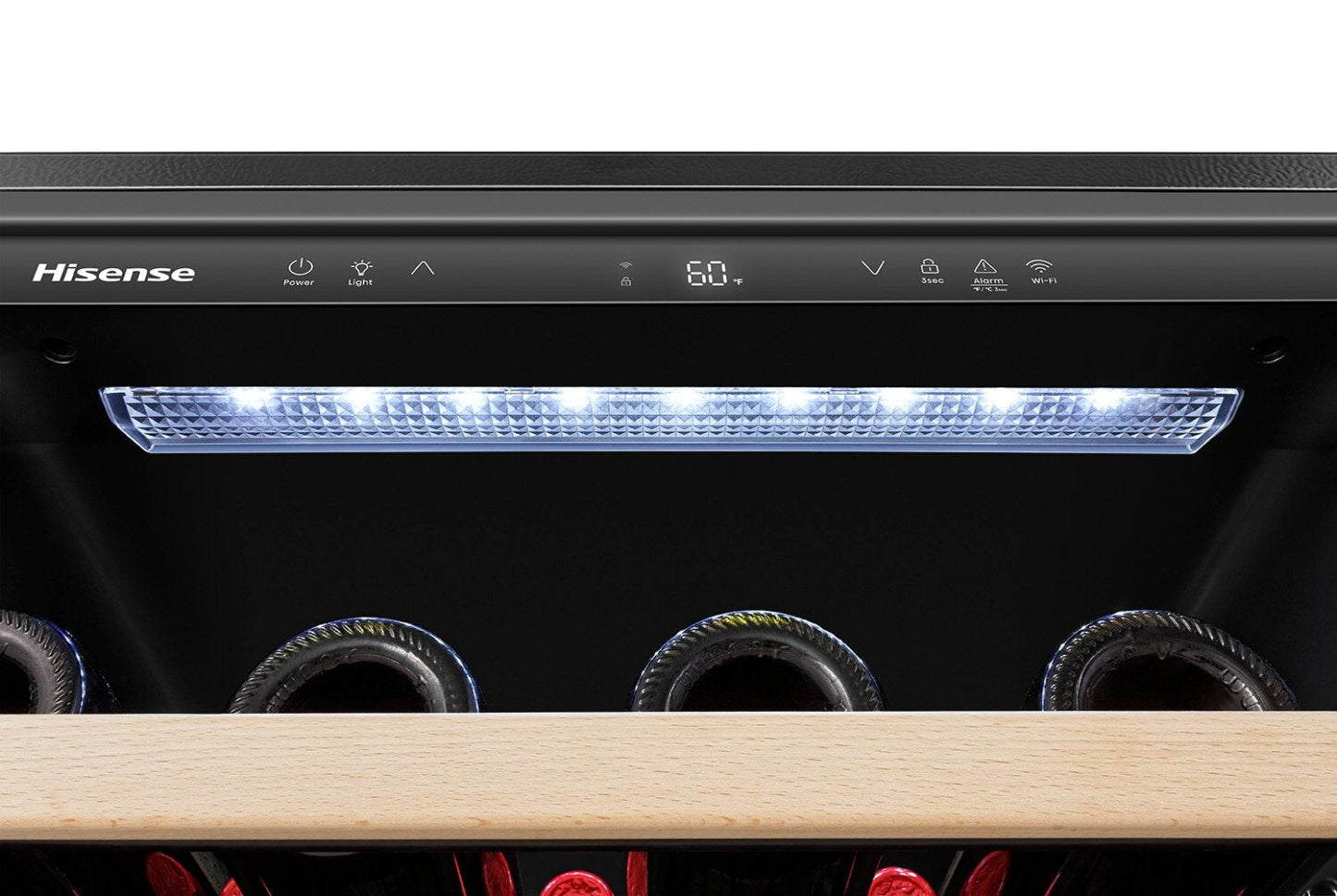 Hisense 5,4 Cu. Fort. Refroidisseur à vin de 54 bouteilles avec Wi-Fi et porte réversible - Acier inoxydable - HWS054N6SS | Refroidisseur à vin Hisense de 5,4 pi3 pour 54 bouteilles avec Wi-Fi et porte réversible - acier inoxydable - HWS054N6SS | HWS054NS