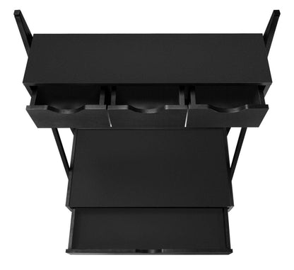 Bureau compact Norris 31,5 avec 4 tiroirs - Noir|Bureau compact Norris de 31,5 po à 4 tiroirs - noir