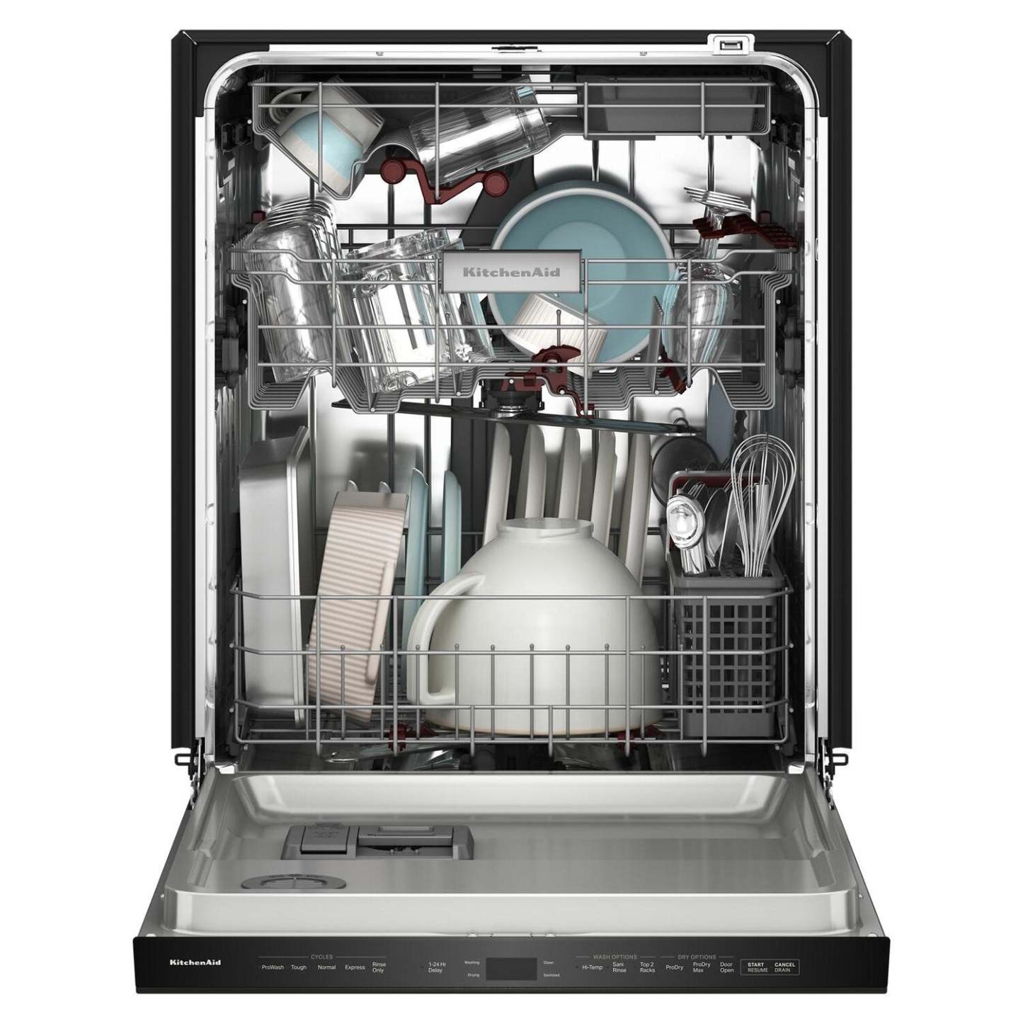 Lave-vaisselle KitchenAid de 24 po et de 44 dBA avec troisième panier 360° Max JetsMC - genièvre - KDPS624SJP