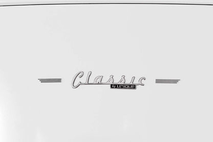 Unique Classique Rétro 24 11 Pi Cu. Réfrigérateur à congélateur supérieur – Blanc guimauve - UNQ-310L W TM | Réfrigérateur Classic Rétro d'Unique de 24 po et de 11 pi3 à congélateur supérieur - blanc guimauve - UNQ-310L W TM