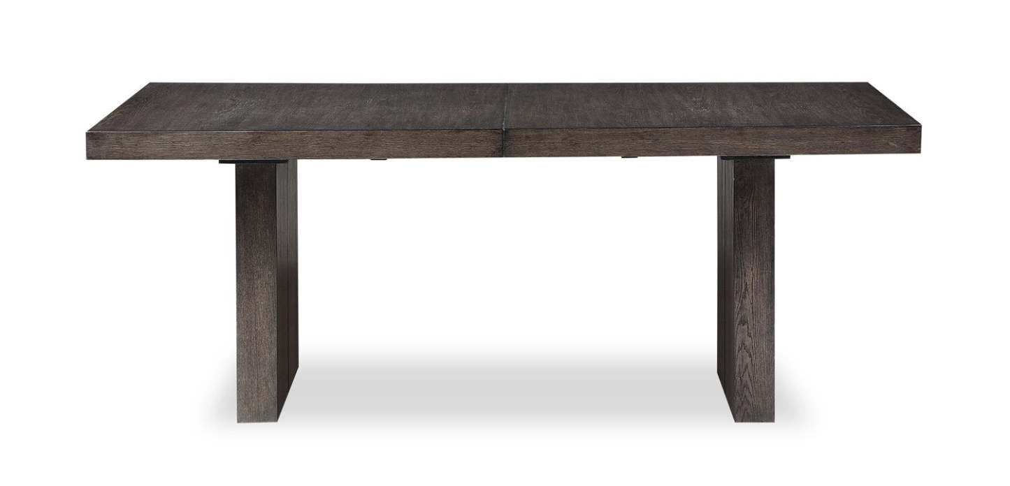 Table de salle à manger Zelda avec piètement piédestal, 78-96 po - Brun expresso | Table de salle à manger Zelda avec socle, 78-96 W - Marron expresso