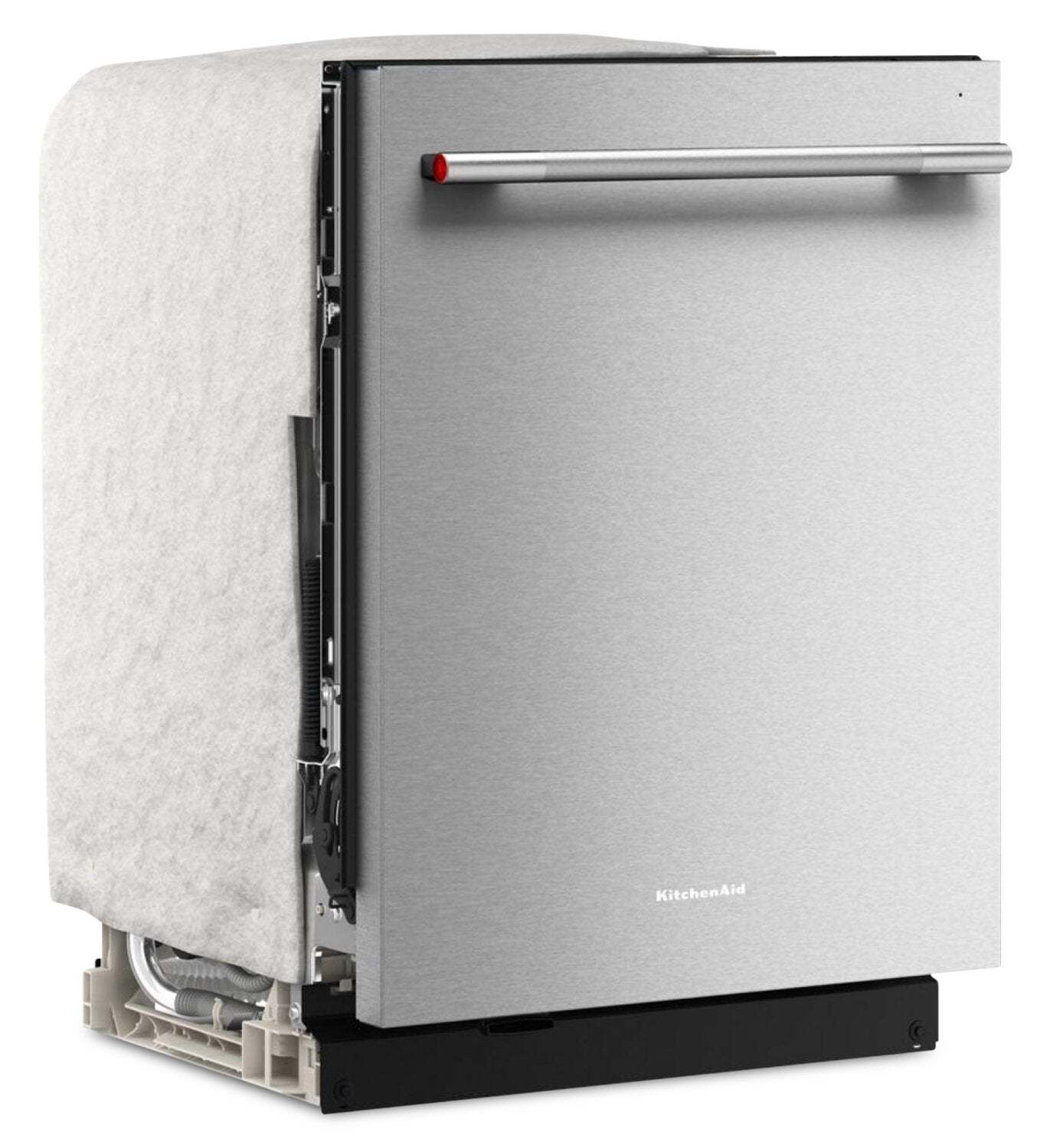 Lave-vaisselle KitchenAid de 24 po et de 44 dBA avec troisième panier 360° Max JetsMC - acier inoxydable avec fini PrintShieldMC - KDTS624SPS