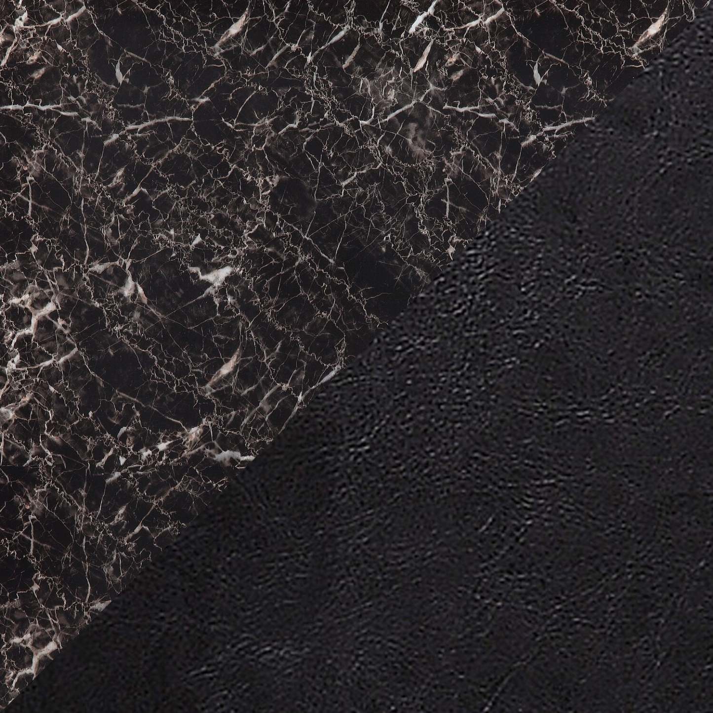 Marc Ensemble de salle à manger 5 pièces avec table et 4 chaises, plateau aspect marbre, métal, 48 W - Noir | Ensemble de salle à manger Marc 5 pièces en métal avec table de 48 po (L), dessus en imitation de marbre et 4 chaises - noir