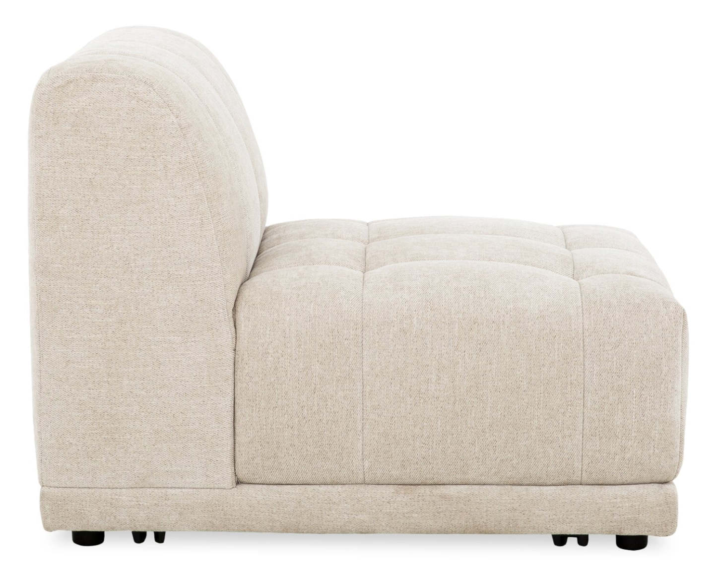 Kort &amp; Co. Oaklyn Modular 32 Chaise sans accoudoirs en tissu avec coussin de siège capitonné – Beige | Fauteuil modulaire sans accoudoirs Oaklyn Kort &amp; Co. de 32 po en tissu avec coussin de siège capitonné - beige