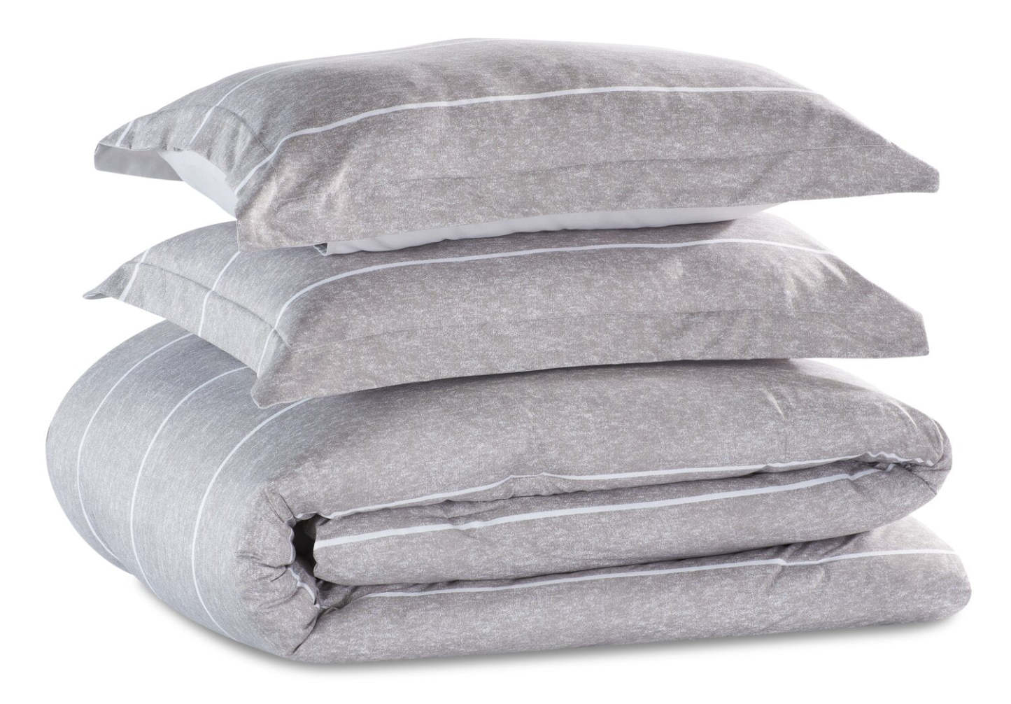 Stripes 3-Piece King Comforter Set - Grey| Ensemble d'édredon Stripes 3 pièces pour très grand lit - gris | STRPE3KG