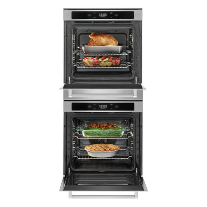 Four mural double KitchenAid de 5,2 pi3 avec convection véritable - KODC504PPS | KODC504S