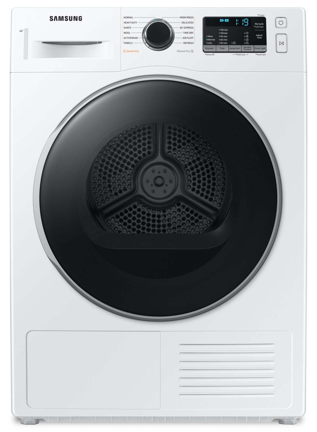 Sécheuse électrique Samsung de 24 po et de 4 pi³ - blanche - superposable - DV25B6800HW/AC | Samsung 24 4 Cu. Ft. Electric Dryer - White - Stackable - DV25B6800HW/AC