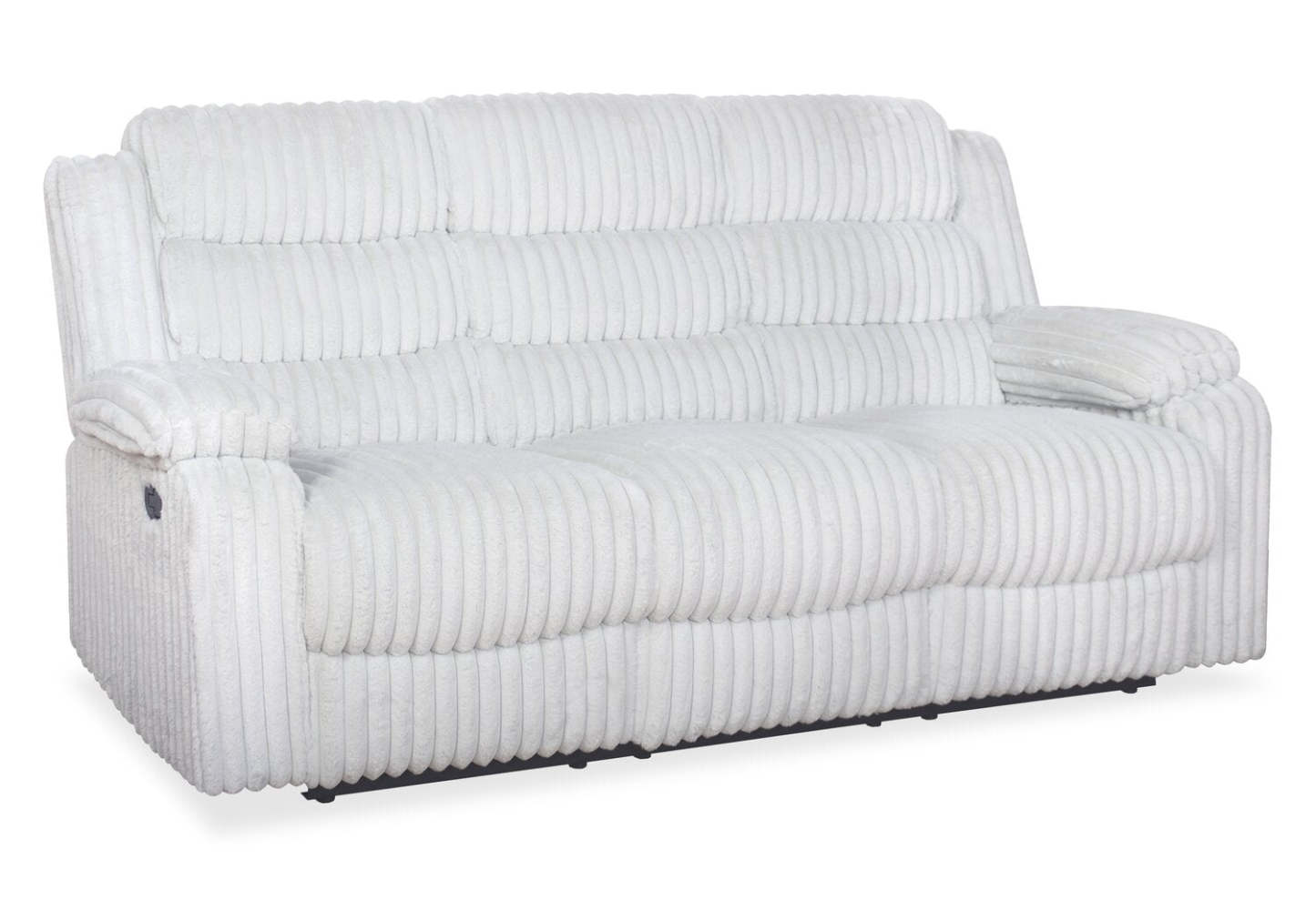 Bryson 82.5 Faux Fur Fabric Reclining Sofa - Mist Grey | Canapé inclinable Bryson de 82,5 po en tissu de fausse fourrure - gris brume