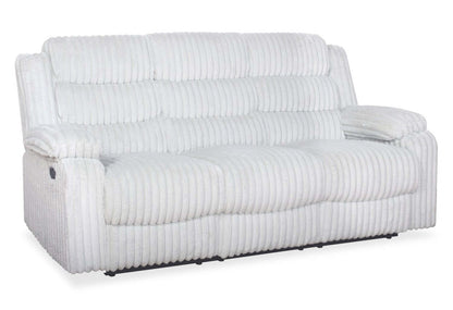 Bryson 82.5 Faux Fur Fabric Reclining Sofa - Mist Grey | Canapé inclinable Bryson de 82,5 po en tissu de fausse fourrure - gris brume