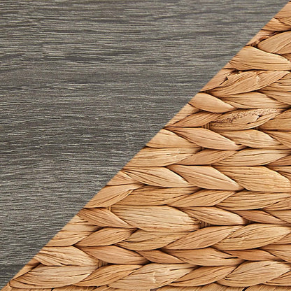 Jon 15.5 Chairside Table with 2 Basket &amp; Drawer - Distressed Grey|Table de fauteuil Jon de 15,5 po avec 2 paniers et tiroir - gris vieilli