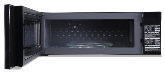 Panasonic 1,2 Cu. Fort. Micro-ondes à grande portée avec un design discret et un ventilateur d'extraction puissant - Sm… | Micro-ondes à hotte intégrée Panasonic de 1,2 pi³ à profil bas et puissant ventilateur d'évacuation …