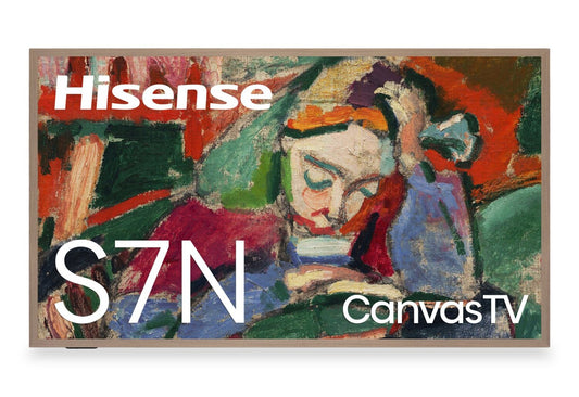HISENSE 85 CanvasTV QLED 4K UHD Smart Google TV (85S7N) - Modèle 2024 | Téléviseur intelligent QLED HISENSE QD6QF CanvasTVMC UHD 4K de 85 po avec Google TVMC (85S7N) - modèle 2024