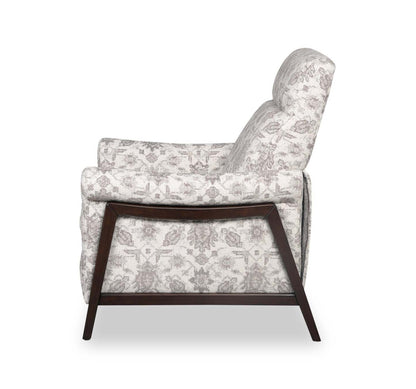 Fauteuil à inclinaison par poussée Mallie de 32 po en tissu chenille - ardoise multicolore Limbu