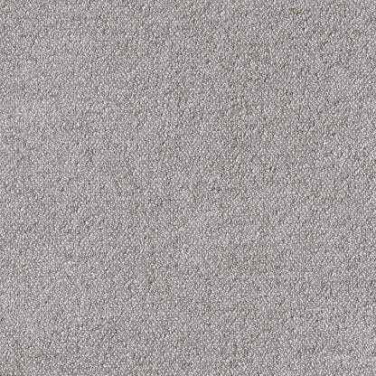 Lit plateforme Amos rembourré en tissu gris avec tête de lit à canaux - format très grand lit