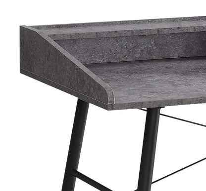 Bureau Jeremy 47.25 avec petite niche - aspect pierre grise|Bureau Jeremy de 47,25 po avec petite crédence - imitation de pierre grise