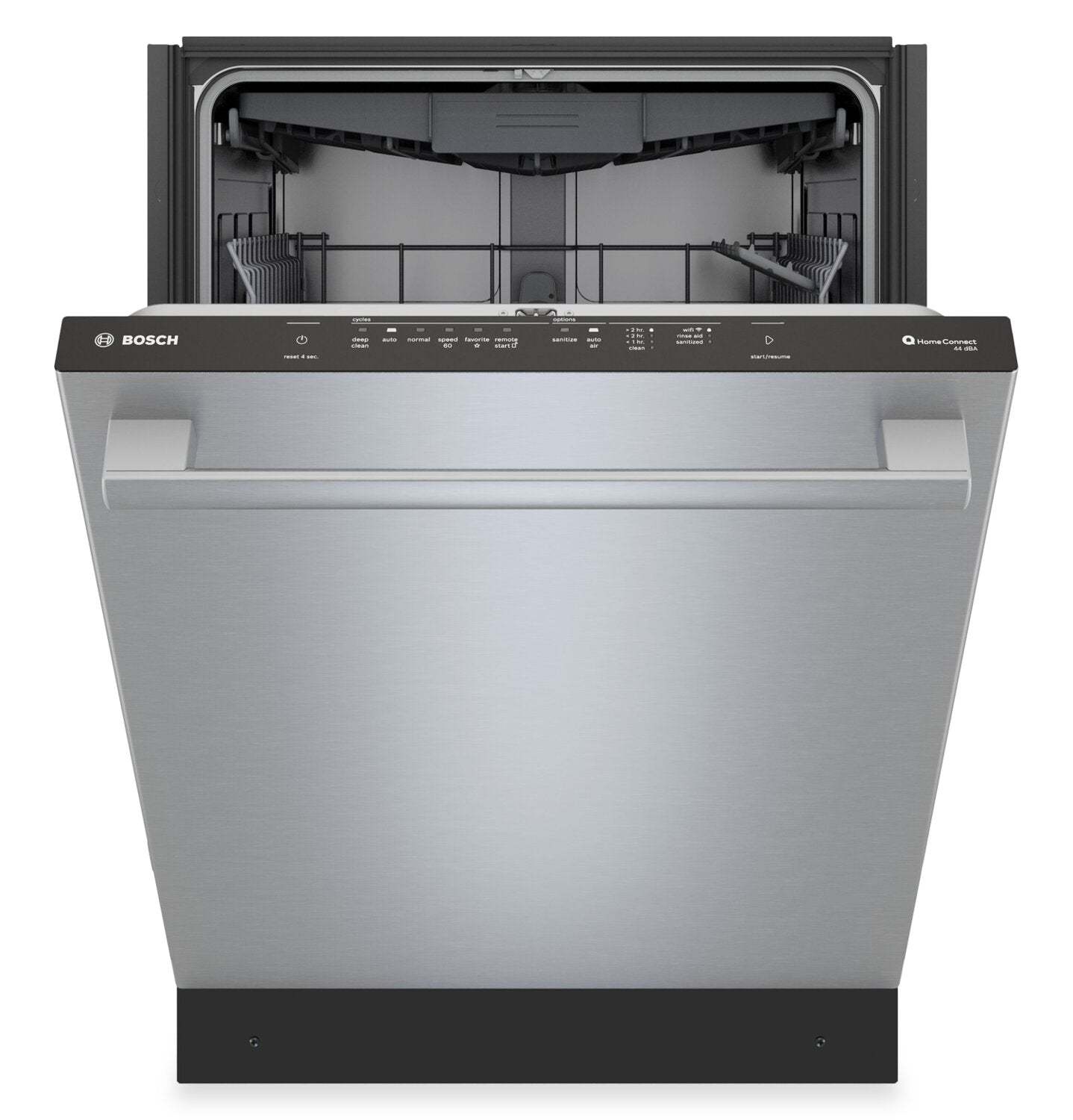 Bosch Lave-vaisselle encastrable série 500 24'' 44 dBA anti-traces de doigts en acier brossé - SHX65DM5N | Lave-vaisselle encastré Bosch de série 500 de 24 po de 44 dBA en acier brossé résistant aux traces de doigts - SHX65DM5N