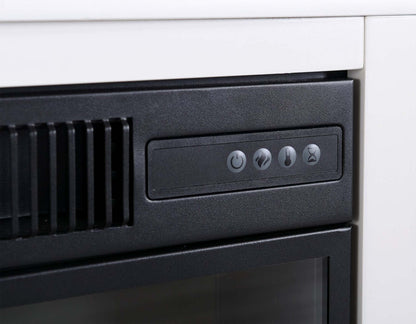 Ignatius 64 Meuble TV avec foyer électrique moderne avec rangement et gestion des câbles pour téléviseurs jusqu'à 70- |Meuble pour téléviseur moderne Ignatius de 64 po avec foyer électrique, rangement et système de gestion