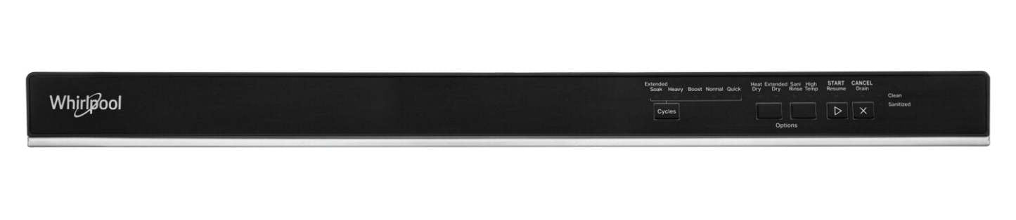 Lave-vaisselle Whirlpool 24 55 dBA encastrable à commande supérieure - Acier inoxydable résistant aux empreintes digitales - WDP54… | Lave-vaisselle encastré Whirlpool de 24 po et de 55 dBA avec commandes sur le dessus - acier inoxyda…