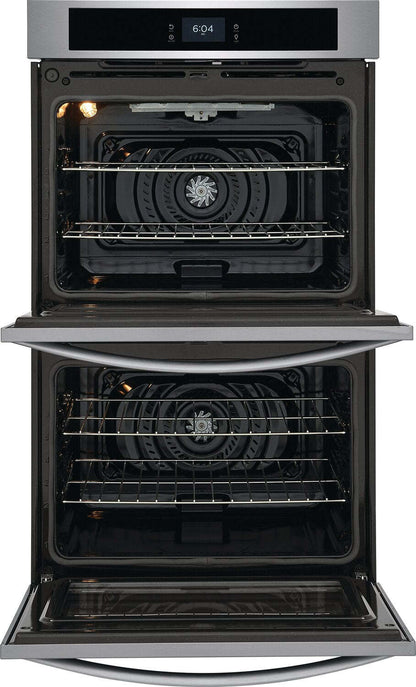 Four mural double électrique Frigidaire de 5,3/5,3 pi³ et de 30 po avec convection à ventilateur - acier inoxydable - FCW… | Frigidaire 30 5.3/5.3 Cu. Ft. Electric Double Wall Oven with Fan Convection - Stainless Steel - FCW…