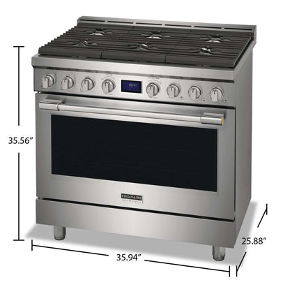 Cuisinière à gaz Frigidaire Professional de 4,4 pi³ à convection véritable avec surface de cuisson à six brûleurs - Smudge-P…