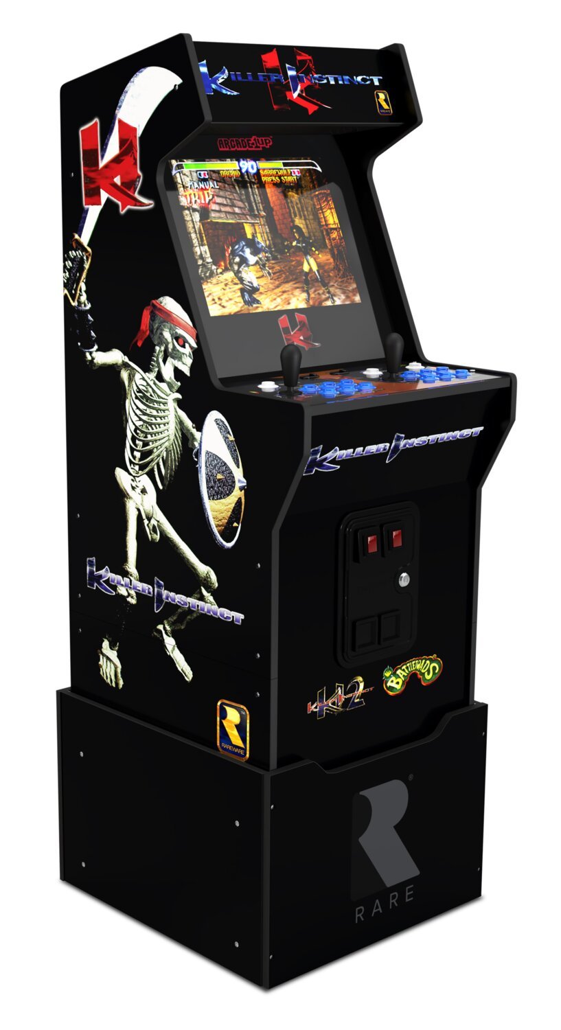Armoire d'arcade Arcade1Up Killer Instinct™ avec rehausseur et tabouret | Borne ™arcade Killer InstinctMC de Arcade1Up avec plateforme | KILLRINS