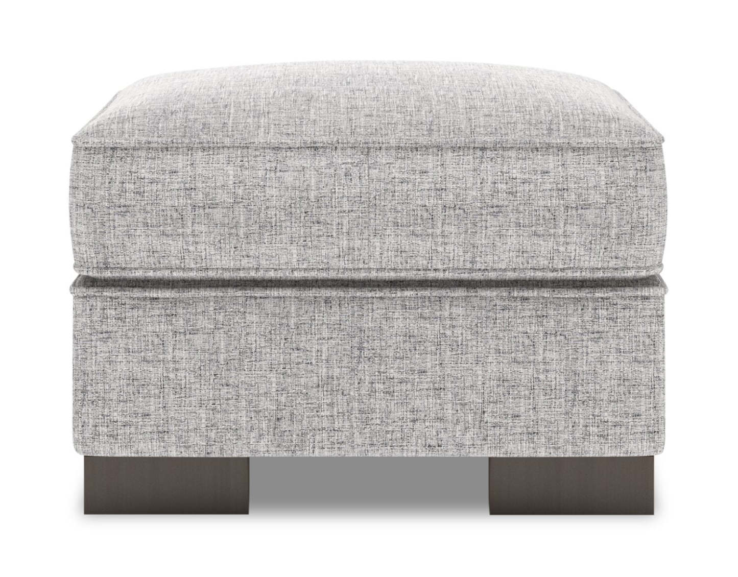 Fabriqué au Canada Pouf personnalisable Sofa Lab Track 24 en tissu d'apparence lin - Luna Domino gris | Pouf Track de Sofa Lab de 24 po fabriqué au Canada en tissu d'apparence lin - gris Luna Domino | TR802191