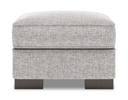 Fabriqué au Canada Pouf personnalisable Sofa Lab Track 24 en tissu d'apparence lin - Luna Domino gris | Pouf Track de Sofa Lab de 24 po fabriqué au Canada en tissu d'apparence lin - gris Luna Domino | TR802191
