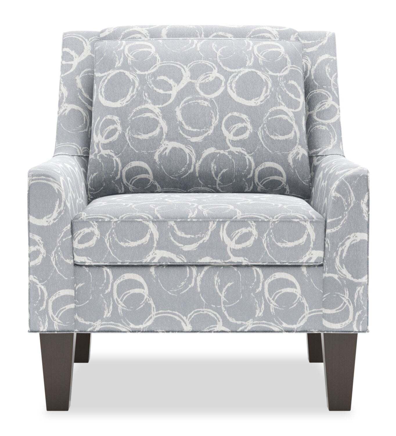 Fauteuil d’appoint club Sofa Lab personnalisable de 29 po fabriqué au Canada en tissu avec pattes en bois - Alloy multicolore | CLUB1162