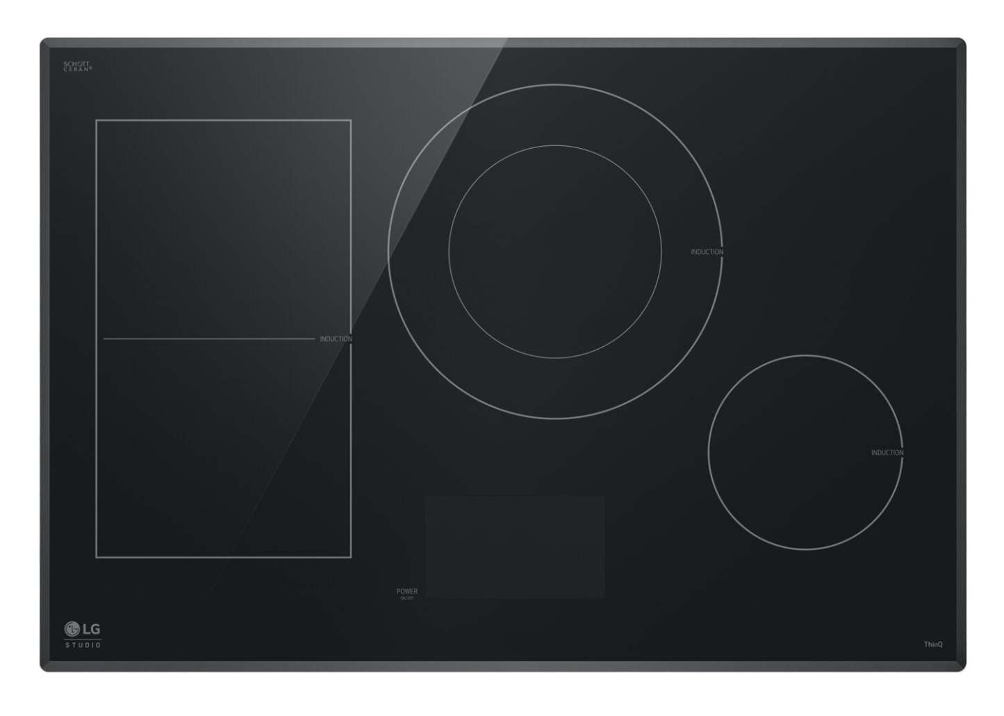 LG Studio 30 Plaque de cuisson à induction intelligente avec UltraHeat™ - Noir - CBIS3018BE | Surface de cuisson intelligente à induction LG Studio de 30 po avec UltraHeatMC - noire - CBIS3018BE
