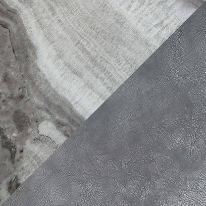 Ensemble de salle à manger Ezra 5 pièces avec table d'extension 63-79 W et 4 chaises - Faux marbre blanc et gris | Ensemble de salle à manger Ezra 5 pièces avec table extensible de 63 po à 79 po (L) et 4 chaises - imitation de marbre blanc et gris