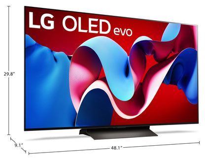 Téléviseur intelligent LG 55 OLED evo 4K HDR10 120 Hz AMD FreeSync webOS (OLED55C4PUA) | Téléviseur intelligent DELO evo LG 4K de 55 po à 120 Hz avec HDR10, webOS et FreeSyncMC AMD (OLED55C4PUA)