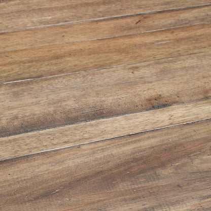 Table de salon moderne Manchester de 54 po avec rangement et tablette - bois brun avec base en fer