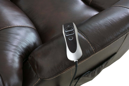 Parker 36 Fauteuil inclinable électrique à 3 positions en cuir véritable - brun | PARK2BLC